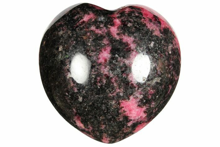 Polished Rhodonite Heart - Madagascar #126759